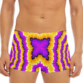Yellow Explosion Moving Optical Illusion Men's Short Boxer Briefs