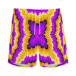 Yellow Explosion Moving Optical Illusion Men's Sports Shorts