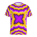 Yellow Explosion Moving Optical Illusion Men's Athletic T-Shirt