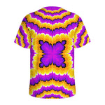 Yellow Explosion Moving Optical Illusion Men's Sports T-Shirt