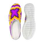 Yellow Explosion Moving Optical Illusion Mesh Casual Shoes