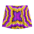 Yellow Explosion Moving Optical Illusion Mesh Shorts