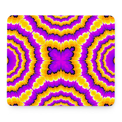 Yellow Explosion Moving Optical Illusion Mouse Pad