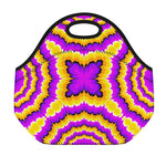 Yellow Explosion Moving Optical Illusion Neoprene Lunch Bag