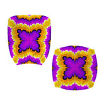 Yellow Explosion Moving Optical Illusion Office Chair Cover