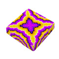 Yellow Explosion Moving Optical Illusion Outdoor Seat Cushion Cover