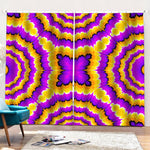Yellow Explosion Moving Optical Illusion Pencil Pleat Curtains