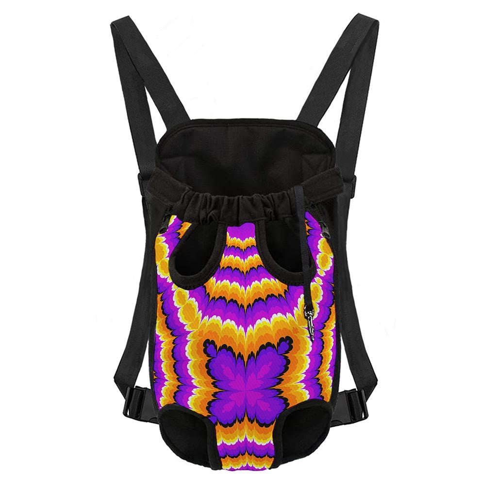 Yellow Explosion Moving Optical Illusion Pet Carrier Backpack