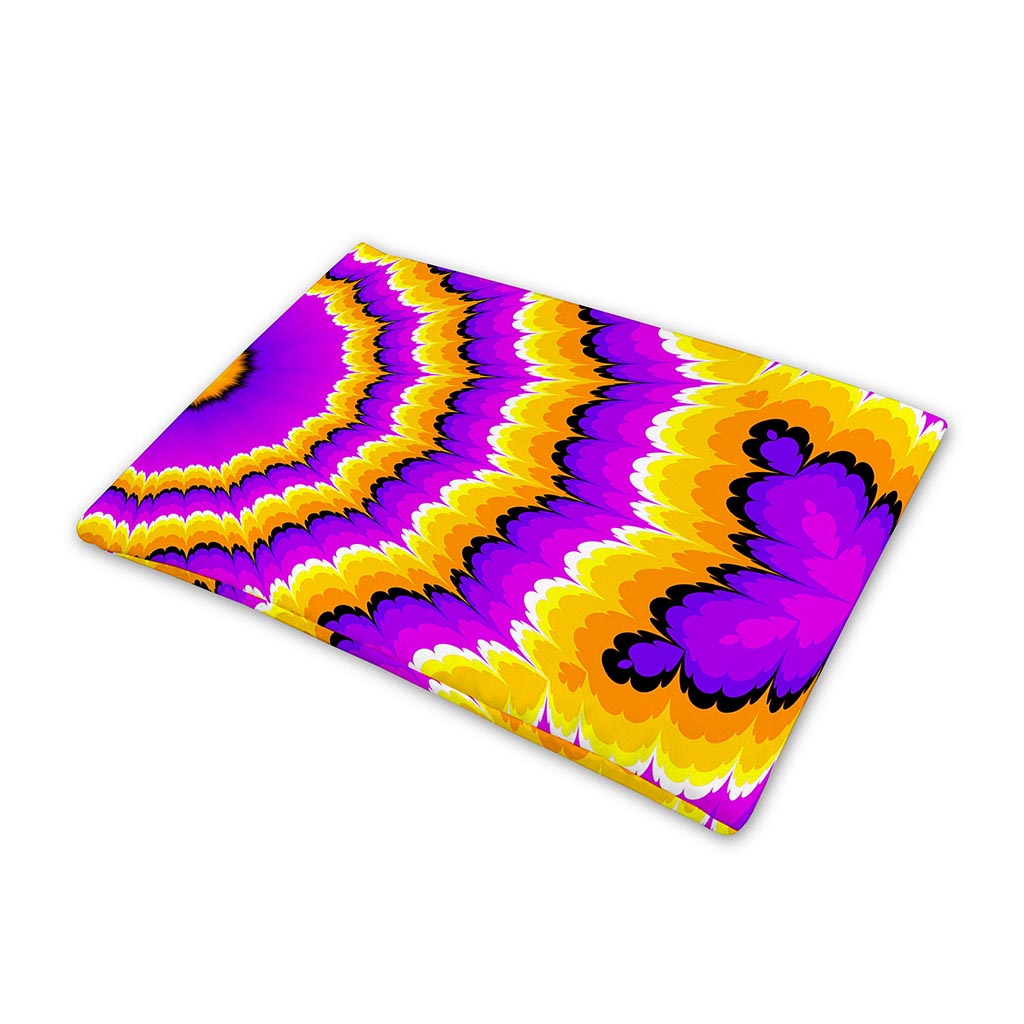 Yellow Explosion Moving Optical Illusion Pet Cooling Mat Cover