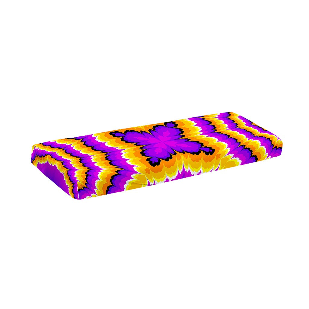 Yellow Explosion Moving Optical Illusion Piano Keyboard Cover