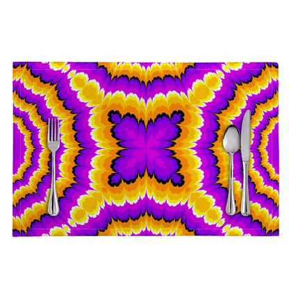 Yellow Explosion Moving Optical Illusion Placemat