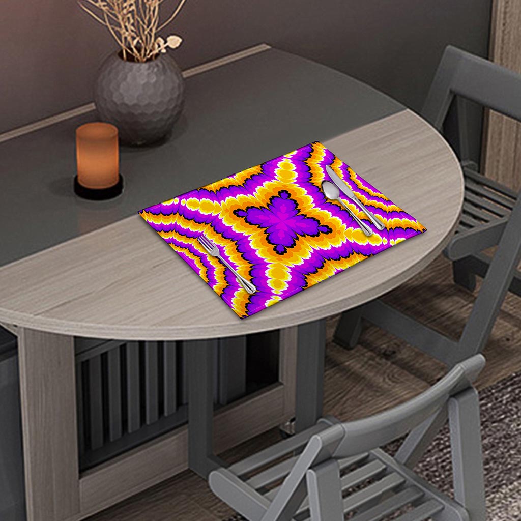 Yellow Explosion Moving Optical Illusion Placemat
