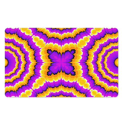 Yellow Explosion Moving Optical Illusion Polyester Doormat