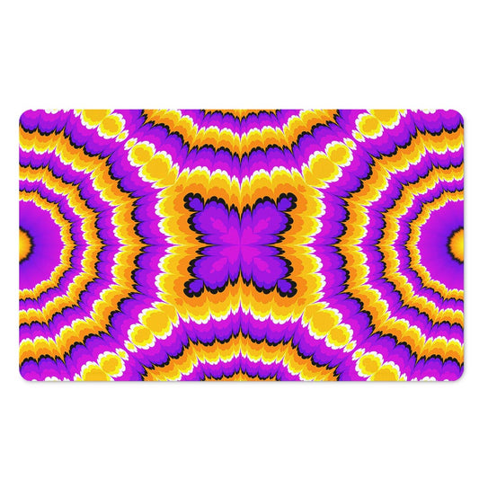 Yellow Explosion Moving Optical Illusion Polyester Doormat