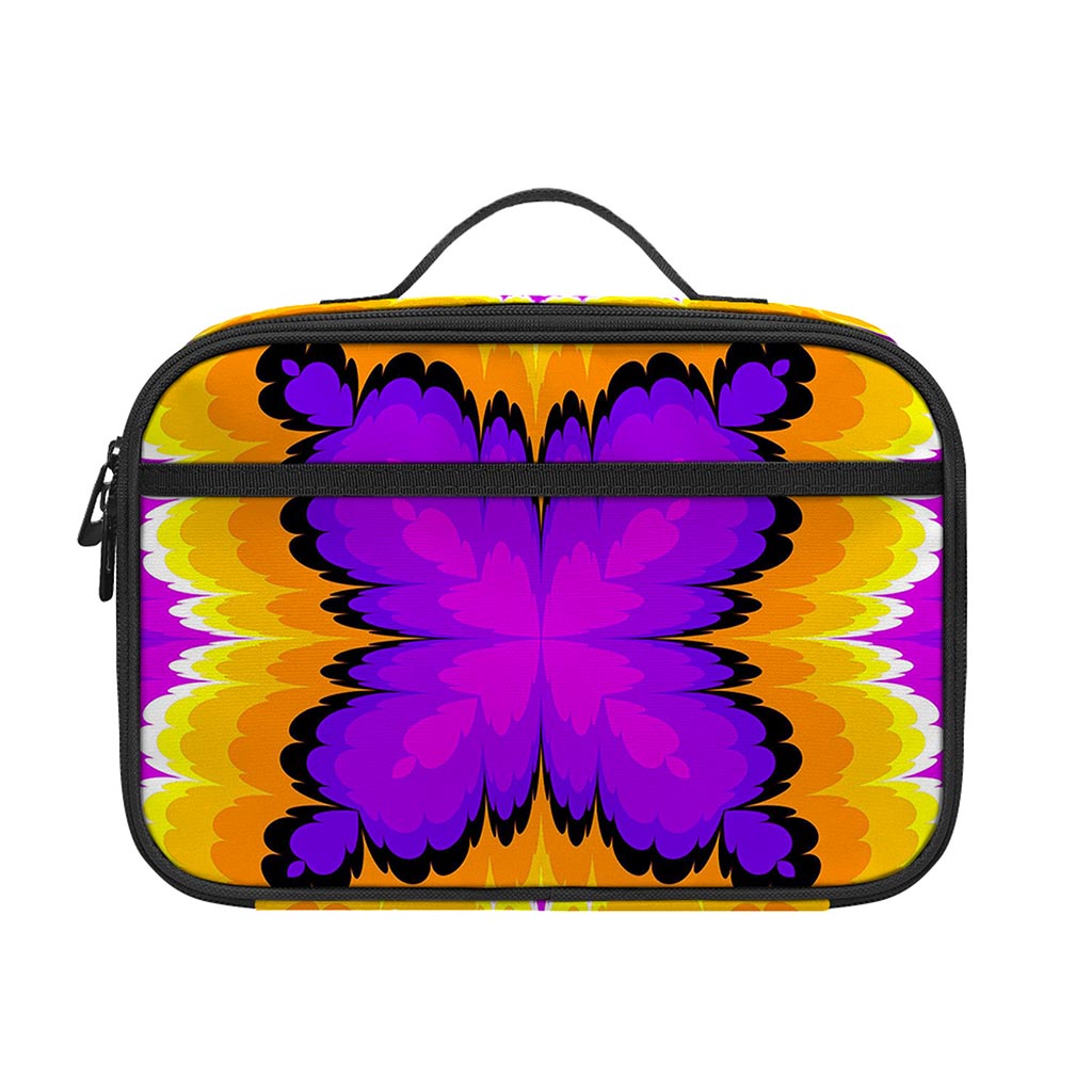 Yellow Explosion Moving Optical Illusion Portable Lunch Bag