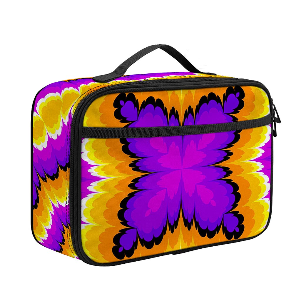 Yellow Explosion Moving Optical Illusion Portable Lunch Bag