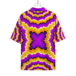 Yellow Explosion Moving Optical Illusion Rayon Hawaiian Shirt