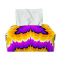 Yellow Explosion Moving Optical Illusion Rectangle Tissue Box Cover