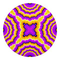 Yellow Explosion Moving Optical Illusion Round Blanket