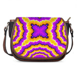 Yellow Explosion Moving Optical Illusion Saddle Bag