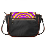 Yellow Explosion Moving Optical Illusion Saddle Bag