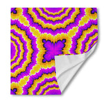 Yellow Explosion Moving Optical Illusion Silk Bandana