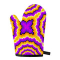 Yellow Explosion Moving Optical Illusion Single Oven Mitt