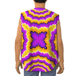 Yellow Explosion Moving Optical Illusion Sleeveless Baseball Jersey