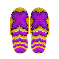 Yellow Explosion Moving Optical Illusion Slippers