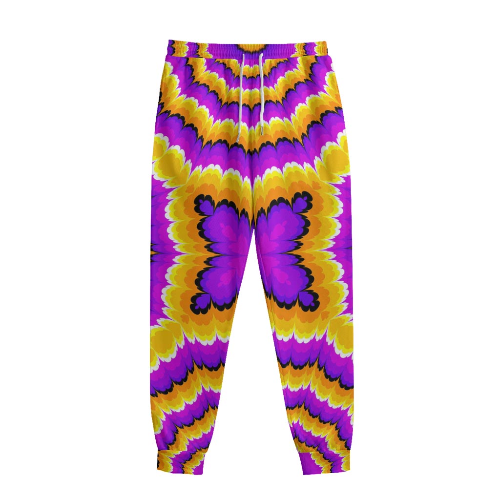 Yellow Explosion Moving Optical Illusion Sweatpants