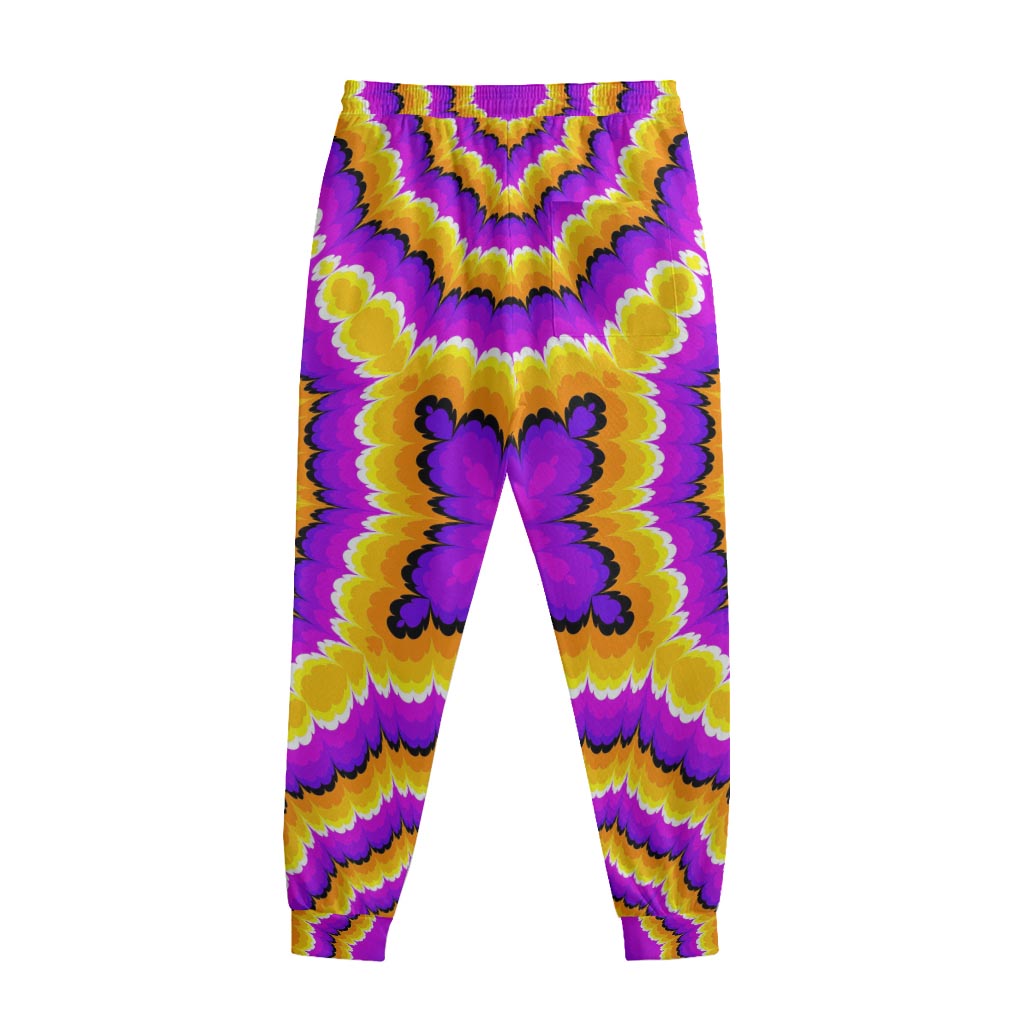 Yellow Explosion Moving Optical Illusion Sweatpants