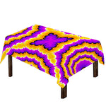 Yellow Explosion Moving Optical Illusion Tablecloth