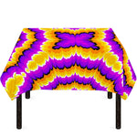 Yellow Explosion Moving Optical Illusion Tablecloth