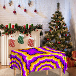 Yellow Explosion Moving Optical Illusion Tablecloth