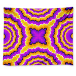 Yellow Explosion Moving Optical Illusion Tapestry