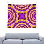 Yellow Explosion Moving Optical Illusion Tapestry