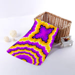 Yellow Explosion Moving Optical Illusion Towel