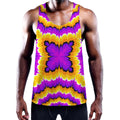 Yellow Explosion Moving Optical Illusion Men's Workout Tank Top