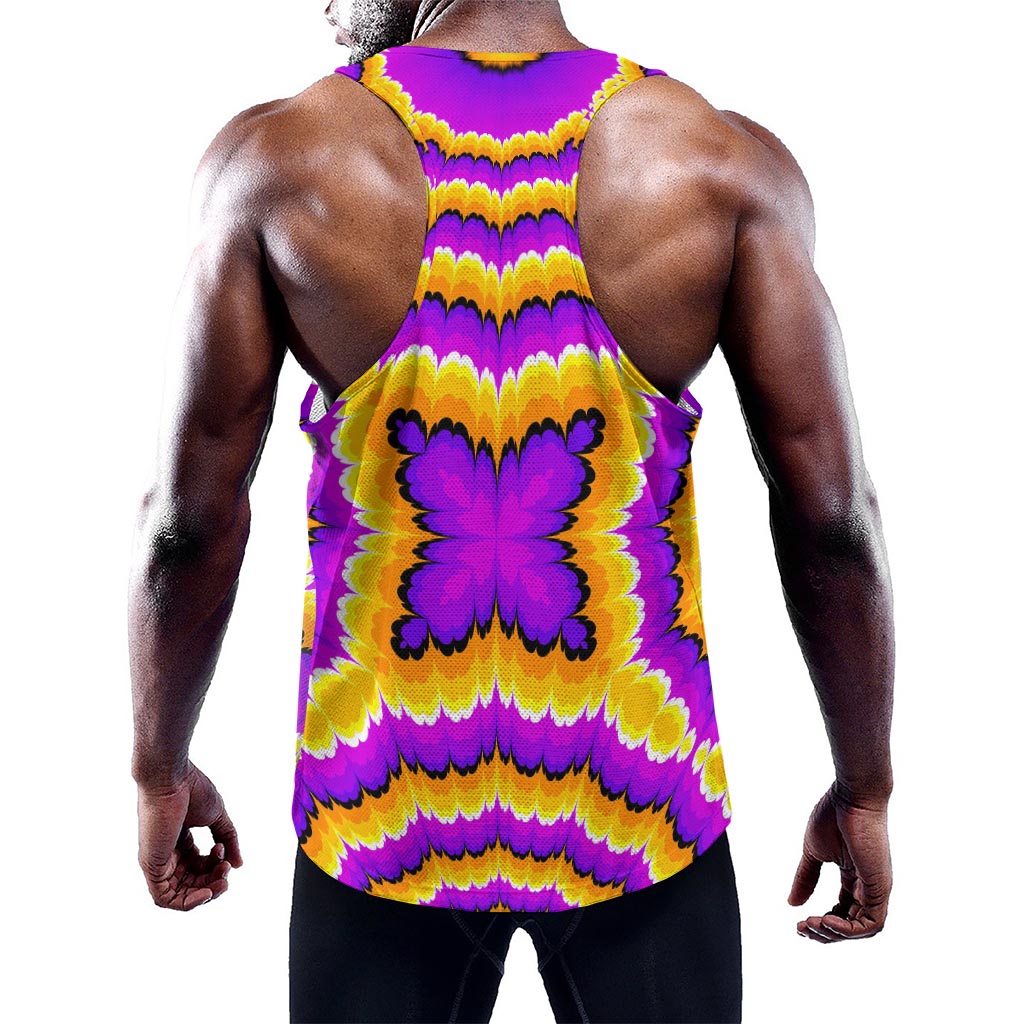 Yellow Explosion Moving Optical Illusion Training Tank Top