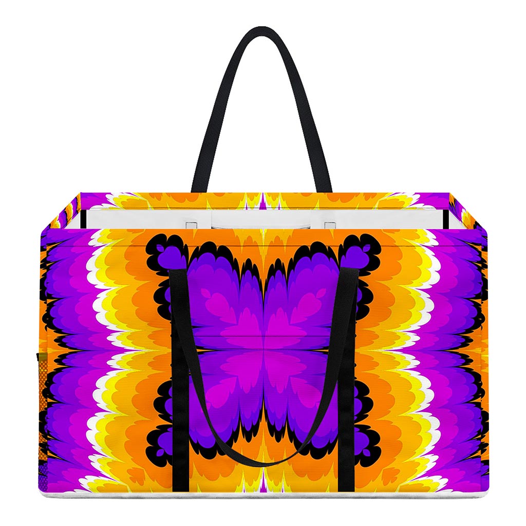 Yellow Explosion Moving Optical Illusion Utility Tote Bag