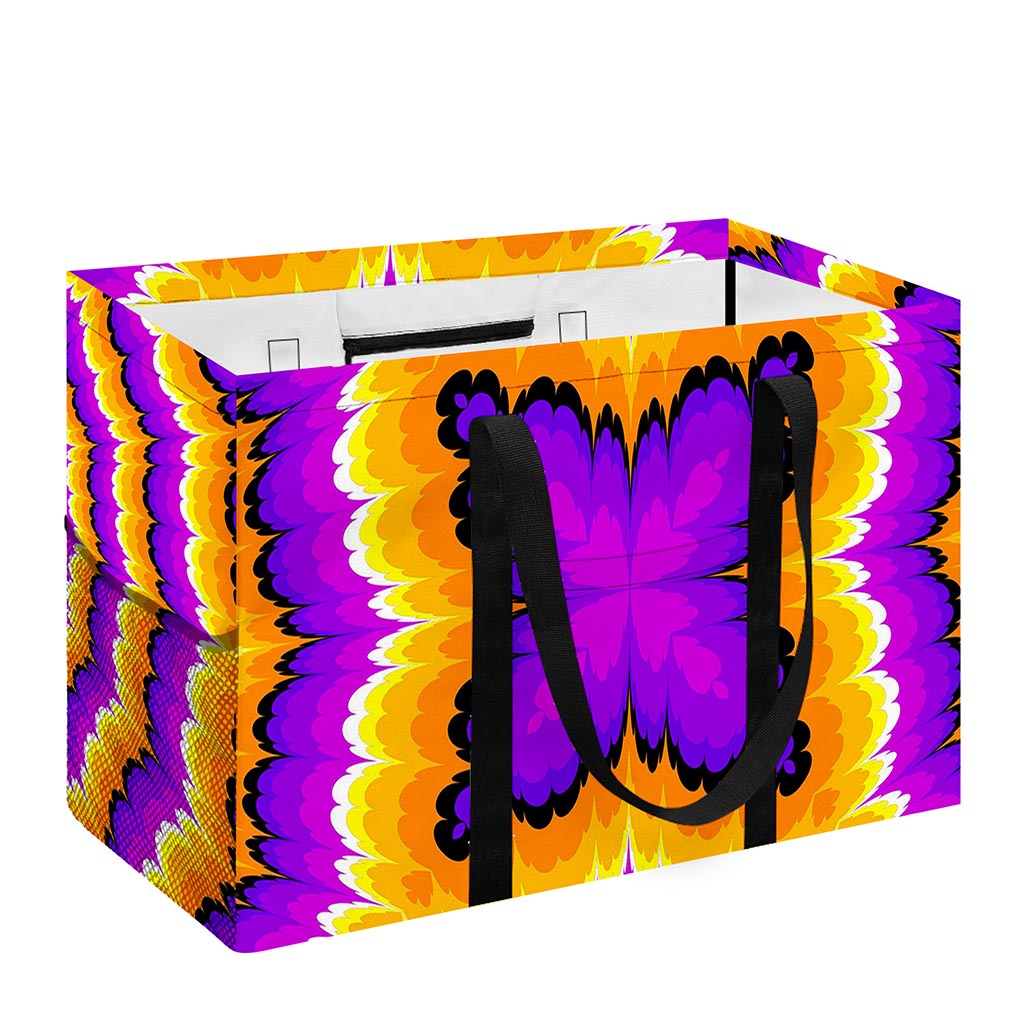 Yellow Explosion Moving Optical Illusion Utility Tote Bag