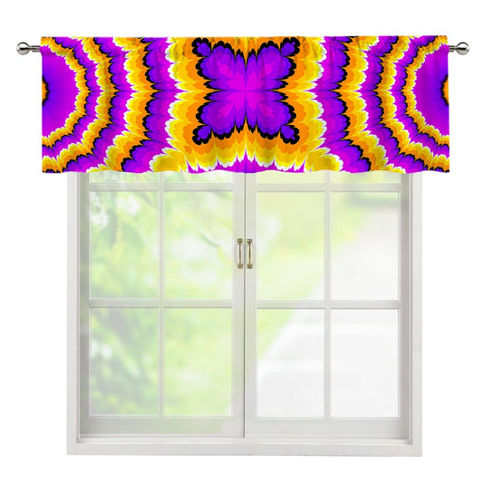 Yellow Explosion Moving Optical Illusion Window Valance