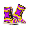 Yellow Explosion Moving Optical Illusion Winter Boots