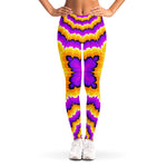 Yellow Explosion Moving Optical Illusion Women's Leggings