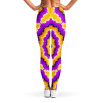 Yellow Explosion Moving Optical Illusion Women's Leggings
