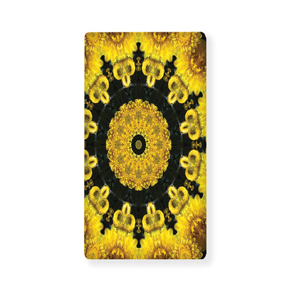 Yellow Flower Kaleidoscope Print Baby Crib Sheet