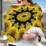 Yellow Flower Kaleidoscope Print Baby Seat Cover