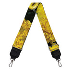 Yellow Flower Kaleidoscope Print Bag Strap