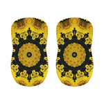Yellow Flower Kaleidoscope Print Bar Stool Covers