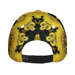 Yellow Flower Kaleidoscope Print Baseball Cap